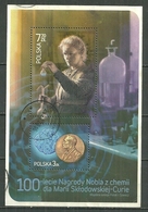 POLAND Oblitéré Bloc 194 Marie Curie Prix Nobel De Chimie - Used Stamps
