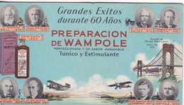 PAPEL SECANTE BLOTTER GRANDES EXITOS DURANTE AÑOS 60. PREPARACION DE WAMPOLE ADVERTISING. CIRCA 1900s-TBE- BLEUP - Produits Pharmaceutiques