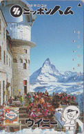 RARE Télécarte Japon / 110-011 - SUISSE Montagne MATTERHORN Pub WINNY - Mountain Japan Phonecard Switzerland - Site 191 - Bergen