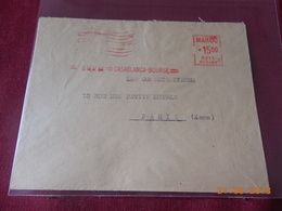 Lettre Du Maroc Francais De 1954 Avec EMA - Covers & Documents