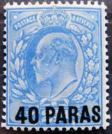 BRITISH LEVANT 1902 40pa On 2.5d King Edward VII MH - Britisch-Levant
