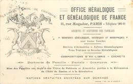 PUBLICITE , Office Heraldique Et Genealogique , * 219 91 - Genealogy