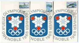 RC 9698 HAUTE VOLTA SERIE JEUX OLYMPIQUES DE GRENOBLE 1968 1er JOUR FDC TB - Alto Volta (1958-1984)