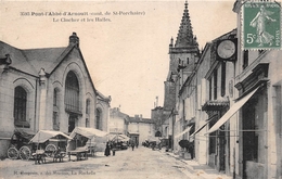 ¤¤  -   PONT-L'ABBE-D'ARNOULT   -  Le Clocher Et Les Halles   -  Marché     -  ¤¤ - Pont-l'Abbé-d'Arnoult