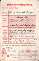 ! Alte Ansichtskarte Im Stil Eines Posteinlieferungsscheines, 1904, Amor - Postal Services