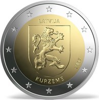 LETONIA 2€ BIMETÁLICA  2.017  2017  "KURZEME"  SC/UNC  T-DL-12.230 - Lettonie