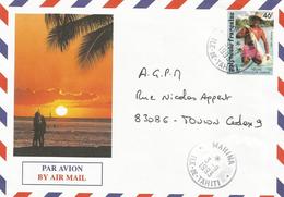 French Polynesia 1993 Mahina Fihing Self-adhesive Cover - Storia Postale
