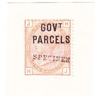 1883 1 Schilling Parcel Marke überdruckt Specimen Auf Papierstück - Service