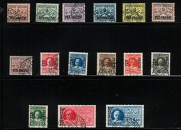 VATICAN 1931 DEFINITIVES PARCEL POST & EXPRESS SET OF 15 OVERPRINT OPT PER PACCHI VFU VATICANE VATICANO POPE PIUS XI - Paquetes Postales