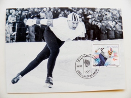 Card Maximum Norway 1994 Olympic Games Lillehammer 1994 Speed Skating 1991 - Tarjetas – Máximo