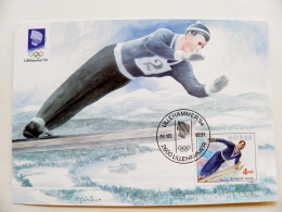 Card Maximum Norway 1994 Olympic Games Lillehammer 1994 Ski Jumping 1991 - Cartoline Maximum