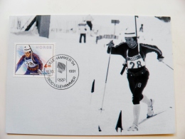 Card Maximum Norway 1994 Olympic Games Lillehammer 1994 Biathlon 1991 - Cartes-maximum (CM)