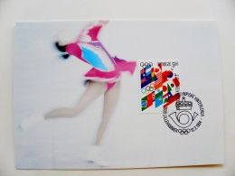 Card Maximum Norway 1994 Olympic Games Lillehammer 1994 Fdc Figure Skating - Cartoline Maximum