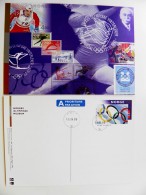 Card Carte Postal Stationery Norway Olympic Rings Taxe Percue Oslo 1952 - Maximum Cards & Covers