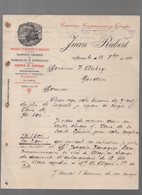Alicante (Espagne) Lettre à Entête  JUAN RUBERT  Transportes Combinados  1910  (PPP14540) - España