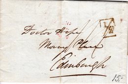 19 Sep 1838 Complete Letter From London To Edinburgh With 1/2 In  Block - ...-1840 Precursori