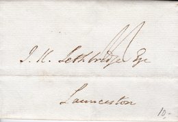 1 July 1824 Complete Letter  From Launceston - ...-1840 Prephilately