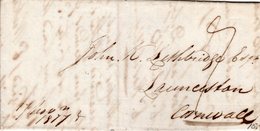 17 Nov 1817  Complete Letter From PLYMOUTH To Launceston - ...-1840 Voorlopers