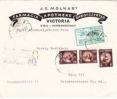 1933 R-Brief Einer Apotheke Aus Sibiu Nach Wien - Lettres & Documents