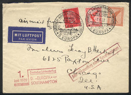 22 GERMANY: Catapult Flight From Ship ""Europa"", Cover Sent To USA On 1/JUN/1932, - Altri & Non Classificati