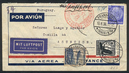 44 GERMANY: Airmail Cover Sent From Frankfurt To PARAGUAY On 13/JUN/1936, VF Qualit - Otros & Sin Clasificación