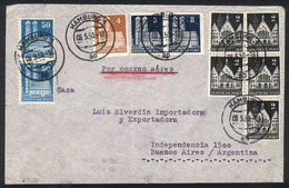 65 GERMANY: Airmail Cover Sent From Hamburg To Buenos Aires On 8/MAY/1950 With Nice - Sonstige & Ohne Zuordnung