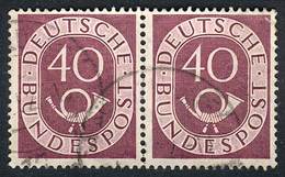 76 WEST GERMANY: Michel 133, Used Horizontal Pair, Very Fine Quality, Catalog Value - Sonstige & Ohne Zuordnung