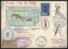 91 ARGENTINE ANTARCTICA (ORKNEY ISLANDS): MAIL SENT FROM SOUTH POLE TO NORTH POLE: - Otros & Sin Clasificación
