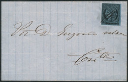 119 ARGENTINA: GJ.2, 3c. Provisional (1 Real M.C. With Goose Quill Stroke Through Th - Corrientes (1856-1880)