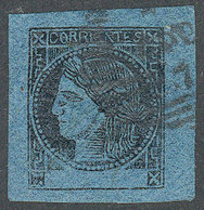 120 ARGENTINA: GJ.3, Blue, With Unknown Cancel (possibly Foreign), Excellent Quality - Corrientes (1856-1880)