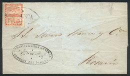 131 ARGENTINA: "GJ.1, Franking An Entire Letter Dated 11/AU/1858, Sent To Rosario, W - Altri & Non Classificati