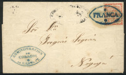 133 ARGENTINA: "Folded Cover Franked With GJ.1e (with Variety ""two Periods After CE - Sonstige & Ohne Zuordnung