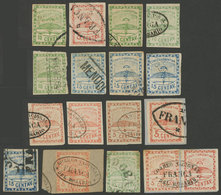 139 ARGENTINA: FORGED CANCELS: Interesting Group Of Genuine Stamps, All With Forged - Sonstige & Ohne Zuordnung