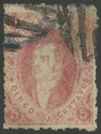 157 ARGENTINA: GJ.20, 3rd Printing, With Triple Cancellation: Blue Datestamp And 2 M - Autres & Non Classés