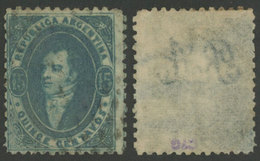 171 ARGENTINA: GJ.24, 15c. Worn Impression With Variety: PAPER OF VARIABLE THICKNESS - Altri & Non Classificati