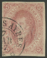 179 ARGENTINA: GJ.25SD, 4th Printing IMPERFORATE (missed The Perforating Machine), U - Other & Unclassified