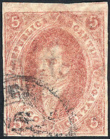 180 ARGENTINA: GJ.25SD, 4th Printing IMPERFORATE (missed The Perforating Machine), U - Other & Unclassified