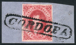 188 ARGENTINA: GJ.32, 7th Printing Imperf, Fantastic Example In Incredible Carminish - Otros & Sin Clasificación