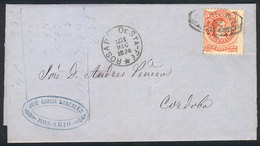 197 ARGENTINA: GJ.38, On Entire Letter Sent From Rosario To Córdoba On 23/DE/1874, E - Other & Unclassified