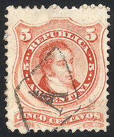 198 ARGENTINA: "GJ.38, With The Very Rare ""carteria"" Cancel ""A In Rhombus"", Very - Sonstige & Ohne Zuordnung