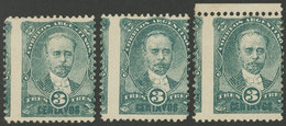 203 ARGENTINA: GJ.83, 3 Examples With Shifted Perforation, VF Quality! - Otros & Sin Clasificación