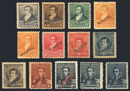 215 ARGENTINA: GJ.137 + Other Values, Lot Of 13 Examples With MUESTRA Overprint (11 - Autres & Non Classés