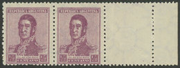 244 ARGENTINA: GJ.543CD, 1922 ½c. San Martín With White LABEL AT RIGHT, MNH, Excelle - Altri & Non Classificati