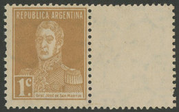 247 ARGENTINA: GJ.563CD, 1923 1c. San Martín With Period, WITH LABEL AT RIGHT, Mint - Sonstige & Ohne Zuordnung