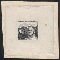 265 ARGENTINA: Die Essay Of An Unadopted Design, 5c. San Martin And The Andes, White - Altri & Non Classificati