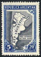 286 ARGENTINA: GJ.915a, With DOUBLE IMPRESSION Of The Frame, VF Quality! - Other & Unclassified