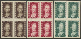 292 ARGENTINA: GJ.1011 + 1013 + 1014, PROOFS In The Issued Colors, Imperforate Print - Altri & Non Classificati