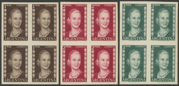 292 ARGENTINA: GJ.1011 + 1013 + 1014, PROOFS In The Issued Colors, Imperforate Print - Otros & Sin Clasificación