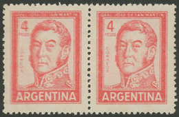 301 ARGENTINA: GJ.1138a, Pair, The Left Stamp With COMPLETE DOUBLE IMPRESSION Var., - Other & Unclassified