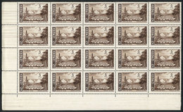 312 ARGENTINA: GJ.1490, Block Of 20 With Many Horizontal Lines Across, VF Quality! - Other & Unclassified